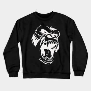 Angry Wild Gorilla Minimal Crewneck Sweatshirt